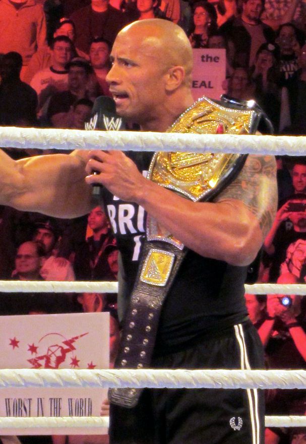 a picture of the rock a professional wrestler